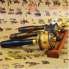Tibetan Buddhism Hand-held Alloy Duplex Bearing Mute Transfer Lucks Prayer Wheel   263818511127